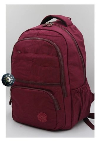 Case Club 2400 Bordo Krinkıl Kumaş Günlük Kadın Sırt Çantası