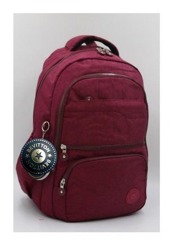 Case Club 2400 Bordo Krinkıl Kumaş Günlük Kadın Sırt Çantası
