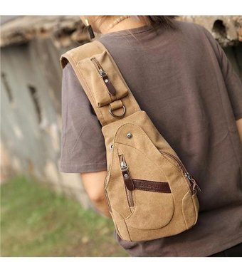 Generic Kanvas Kore Crossbody Erkek Sırt Çantası Çok Renkli