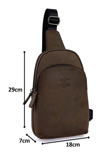 Kangaroo Kıngdom Hakiki Deri Crazy 8155Zf Vne Erkek Sırt Çantası