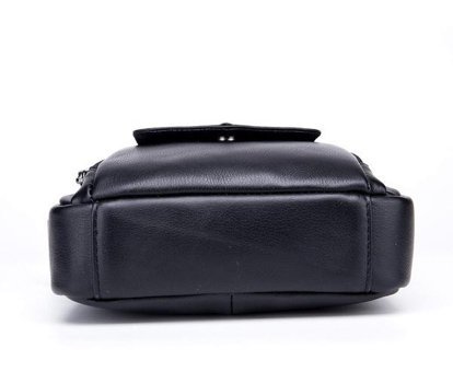 Generic Kanvas Açık Seyahat Yürüyüş Crossbody Siyah Erkek Sırt Çantası