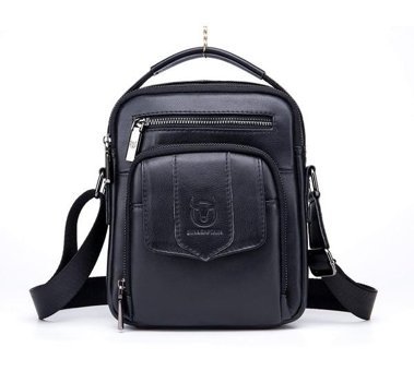 Generic Kanvas Açık Seyahat Yürüyüş Crossbody Siyah Erkek Sırt Çantası