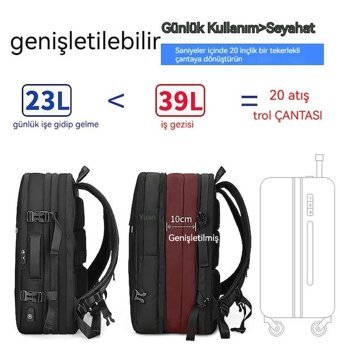 Mark Ryden Büyük Kapasiteli Gri Erkek Sırt Çantası