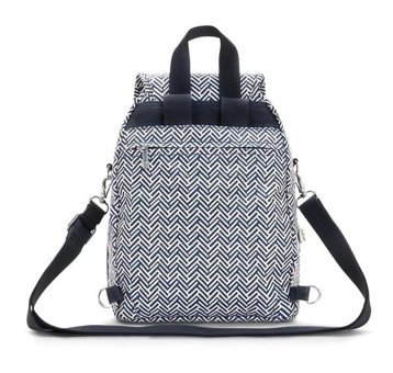 Kipling Firefly Up Urban Chevron Kı7452 Beyaz Mavi Kadın Sırt Çantası