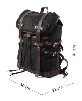 Muchuan 9159X Kanvas Günlük Siyah Erkek Sırt Çantası