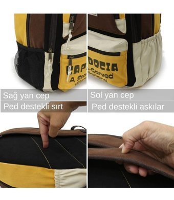 Kipling Cappadocia Vintage Hardal Kahve Siyah Sırt Seyahat Kadın Sırt Çantası