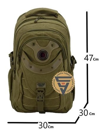 Ççs 51405 Su Geçirmez Kanvas Bej Erkek Sırt Çantası