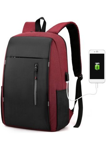 Sansan Laptop Kadın Kolej Kırmızı Erkek Sırt Çantası
