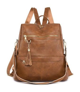 Worryfreeshopping Retro Pu Bag9963 Kahverengi Kadın Sırt Çantası
