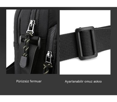 Eternal Luck Mini Çapraz Naylon Spor Küçük Mavi Erkek Sırt Çantası