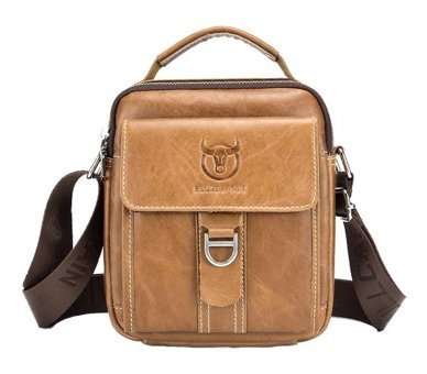 Bull Captan Deri Crossbody Kahverengi Erkek Sırt Çantası - Sarı