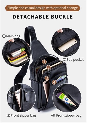 Bull Captan Günlük Crossbody Siyah Erkek Sırt Çantası