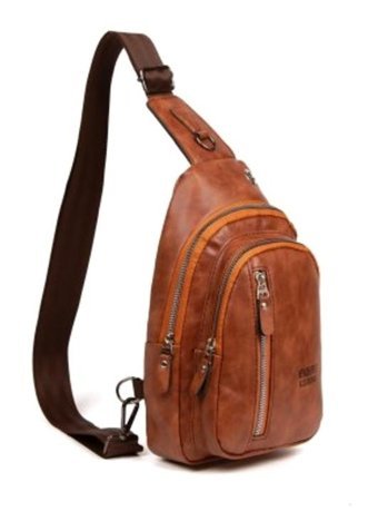 Newish Polo Body Bag Çapraz Ve Taba Suni Deri Erkek Sırt Çantası