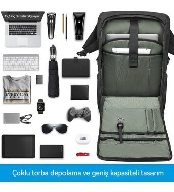 Wyanet Hespero Gündelik Bilgisayar Siyah Erkek Sırt Çantası