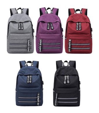 Generic K091 Usb Şarjlı Crossbody Anti Kırmızı Erkek Sırt Çantası