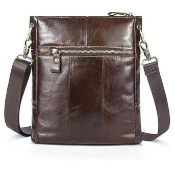 Generic Hakiki Deri Vintage Crossbody Siyah Erkek Sırt Çantası