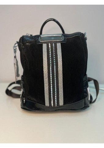Aycan Shoes Siyah İthal Taşlı El Ve Ççs 001 Tek Ebat Kadın Sırt Çantası