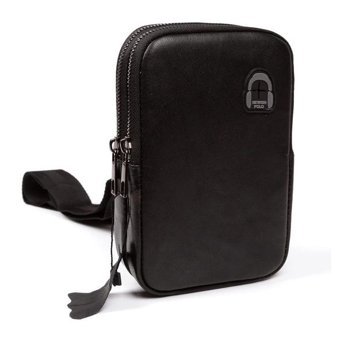 Newish Polo Hakiki Deri Minimal Siyah Erkek Sırt Çantası