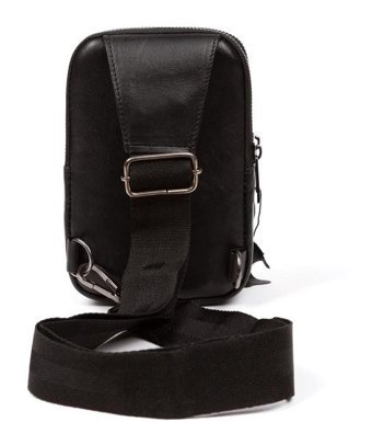 Newish Polo Hakiki Deri Minimal Siyah Erkek Sırt Çantası