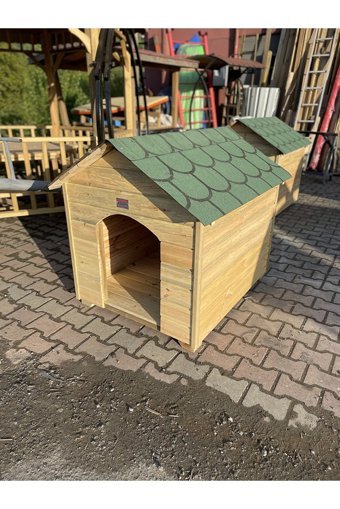 Korun Ahşap XL Dış Mekan Ahşap Köpek Kulubesi