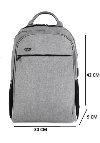 Ççs Laptop Bölmeli 51434 Gri Erkek Sırt Çantası