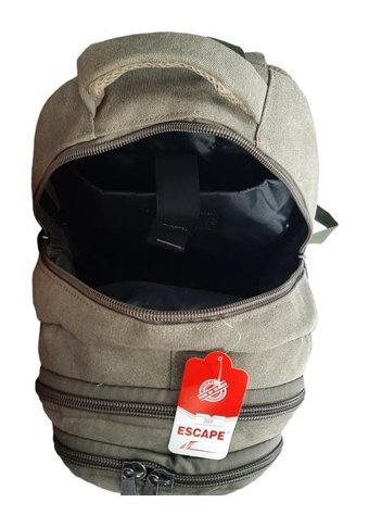 Escape 307 Uni Kanvas Kumaş Laptop Bölmeli Outdoor Erkek Haki Sırt Çantası