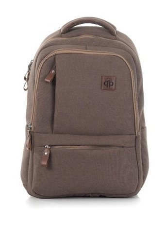Paqpa Qp Madre Gabardin Kumaş Laptop Bölmeli Mokka Erkek Sırt Çantası Koyu Kahverengi