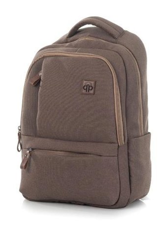 Paqpa Qp Madre Gabardin Kumaş Laptop Bölmeli Mokka Erkek Sırt Çantası Koyu Kahverengi