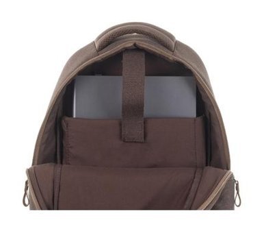 Paqpa Qp Madre Gabardin Kumaş Laptop Bölmeli Mokka Erkek Sırt Çantası Koyu Kahverengi