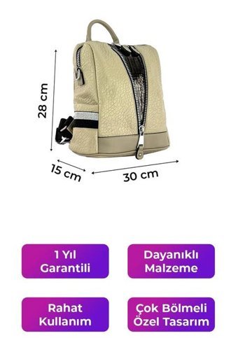 Kriste Bell Taupe 26457 Kadın Sırt Çantası
