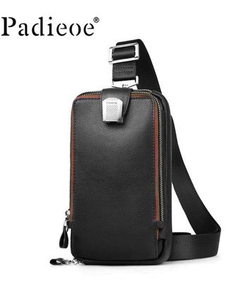 Generic Padieoe Crossbody Bel Paketi Günlük Siyah Erkek Sırt Çantası