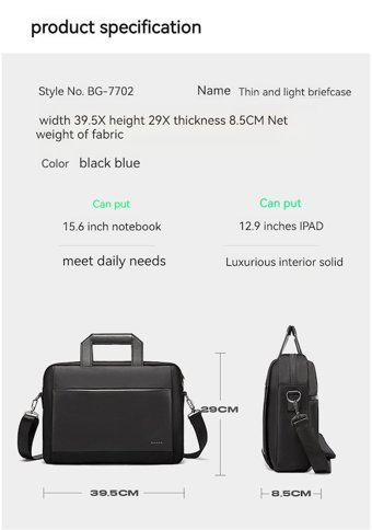 Bange Ofis Not Defteri Crossbody Mavi Erkek Sırt Çantası