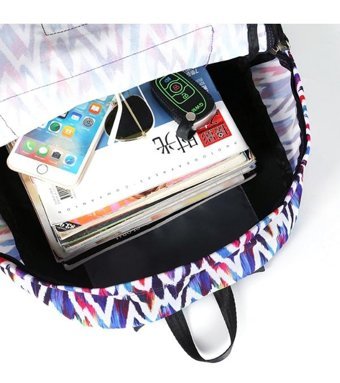 Kipling Güzel Dalgalanma Desen Gençler İçin Kadın Sırt Çantası