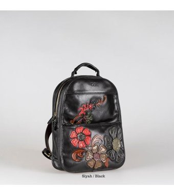 Gön Handmade Deri Muşo Yeşil Kadın Sırt Çantası