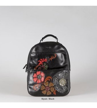 Gön Handmade Deri Muşo Yeşil Kadın Sırt Çantası