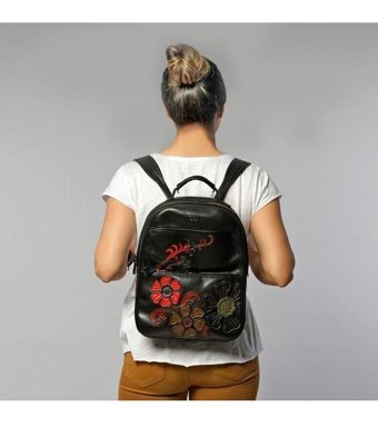 Gön Handmade Deri Muşo Yeşil Kadın Sırt Çantası