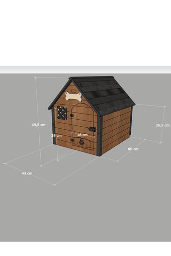 Mandu Small Yalıtımlı Dış Mekan Ahşap Köpek Kulubesi