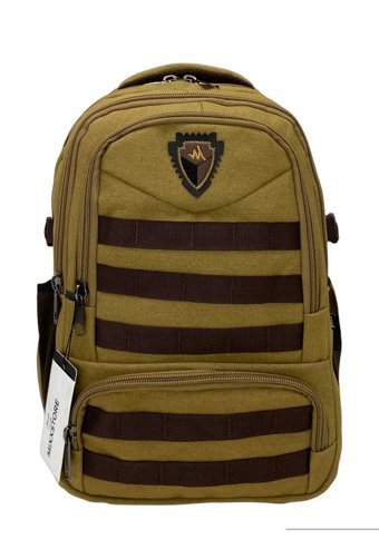 Msmixxstore Kanvas Kumaş Camel Büyük Boy Lüks Seyahat Erkek Sırt Çantası