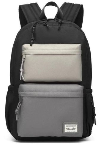 Smart Bags Siyah Gri Smb3155 Erkek Sırt Çantası