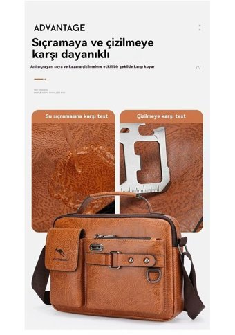 Eternal Luck Yumuşak Deri Açık Kahverengi Erkek Sırt Çantası