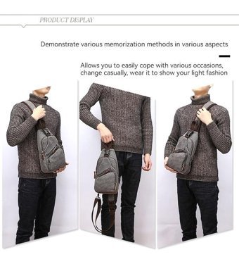 Zuolunduo Casual Usb Crossbody Erkek Haki Sırt Çantası