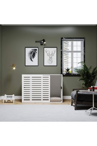 My Wood Home 1004 Ev İçi Ahşap Köpek Kulubesi