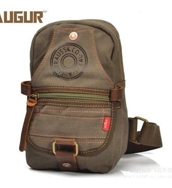 Generic Kanvas Crossbody Siyah Erkek Sırt Çantası