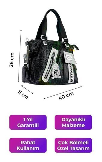 Kriste Bell Siyah 26452 Kadın Sırt Çantası
