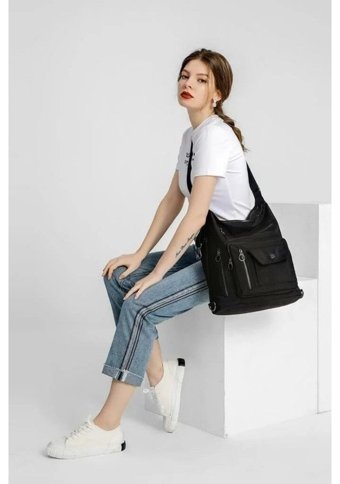 Smart Bags Siyah Mt 1205 Kadın Sırt Çantası