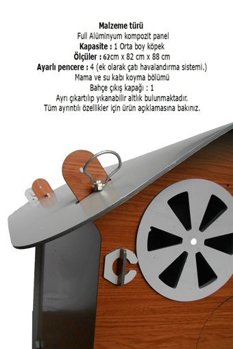 Petoxil Dış Mekan Alüminyum Köpek Kulubesi