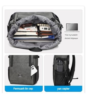 Wyanet Hespero Rolltop Seyahat Sarı Erkek Sırt Çantası