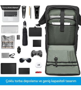 Wyanet Hespero Gündelik Bilgisayar Gri Erkek Sırt Çantası