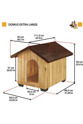 Ferplast ExtraLarge Dış Mekan Ahşap Köpek Kulubesi