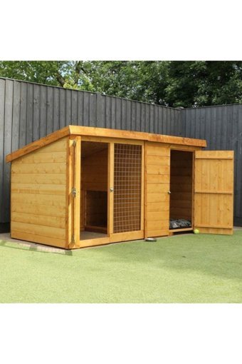 Latanwood KPK33 Dış Mekan Ahşap Köpek Kulubesi